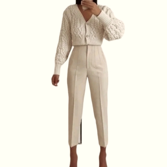 Zara High waisted pants size-Small Black Leather Effect 🔥 - Picture 9 of 14